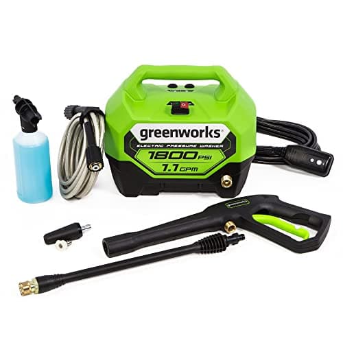Hidrolavadora eléctrica Greenworks de 1800 PSI (1.1 GPM) con certificación PWMA