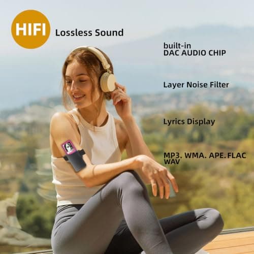 CONODO MP3 Player with Bluetooth 5.3, 1.8" Screen, Color-Block Music Player