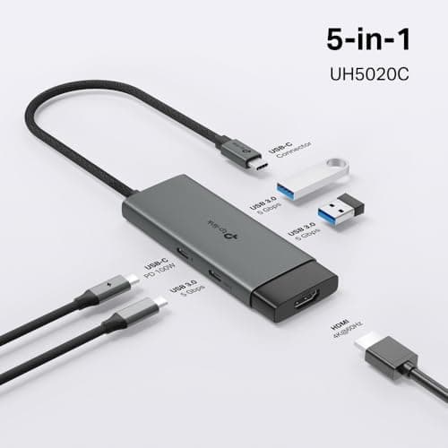 Hub USB C TP-Link 5 en 1 UH5020C | 4K@60Hz HDMI, PD 100W, 5Gbps