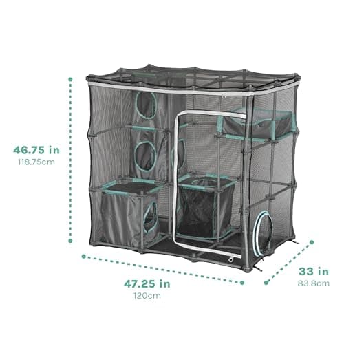 Mega Kit de Juego Catio Kitty City para Gatos - Uso Exterior e Interior
