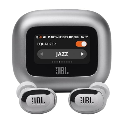 JBL Live Buds 3 - Cancelling Bud-Type Earbuds - Silver | Hi-Res Audio Wireless with JBL signature sound, Convenient Smart Charging Case for app-free control