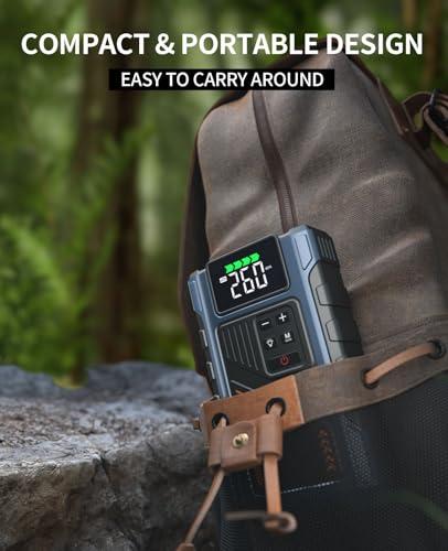 Car Battery Charger Jump Starter with Air Compressor, 4500A Jumper Box for Car Battery Portable Booster Jump Pack, 12V Jumpstart Combo 150PSI Tire Inflator Air Pump(Up to 8.5L Gas/