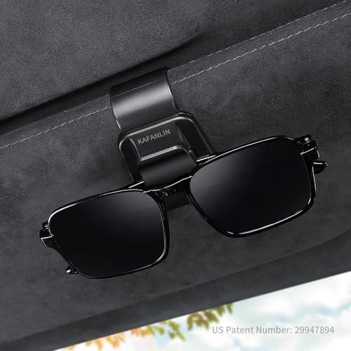 KAFANLIN: Paquete Doble de Soportes 2 en 1 para Gafas y Tarjetas en Visor de Coche