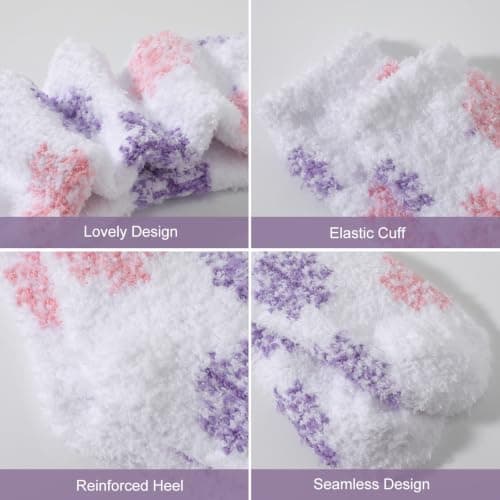 Clothirily Fuzzy Socks for Women, Fluffy Socks Womens, Cozy Slipper Sock