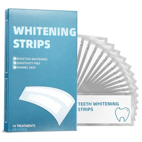 14Day Teeth Whitening Strips Kit,28 Strips (14 Treatments),Non-Slip Enamel-Safe Strips for Whiter Teeth (1 Count (Pack of 14))