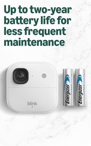Blink Outdoor 2K+, Mini 2K+ y Timbre con Batería 2K+ (Modelo Más Nuevo) – Seguridad 2K Completa, Batería Duradera. Sync Module Core Incluido – 2 Cámaras + Timbre (Blanco)