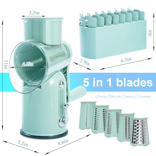 Rallador Rotativo 5 en 1 ENERGEVITY (Verde)