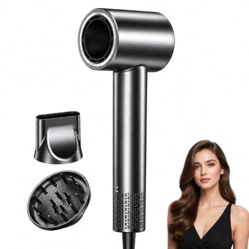 Travel Hair Dryer, Dual Voltage 100-240V Blow Dryer with Diffuser
