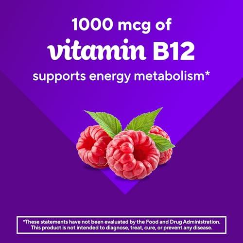 Vitafusion Vitamina B12 Gomitas para Energía, Frambuesa, 140 Uds.