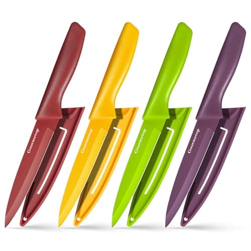 Set de 4 Cuchillos Gourmetop de 3.8”, Acero Alemán con Funda