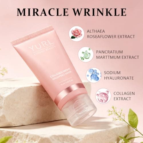 Ailutle Collagen Night Wrapping Mask, Overnight Peel-Off Face Mask for Glass Skin, Hydrating & Firming, Hydrating & Firming Sleeping Mask, Korean Skincare for All Skin Types, 2.53 FL Oz