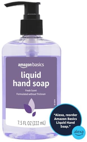 (S&S) Amazon Basics Original Fresh Liquid Hand Soap with Moisturizers, 7.5 Fl Oz (Pack of 6)