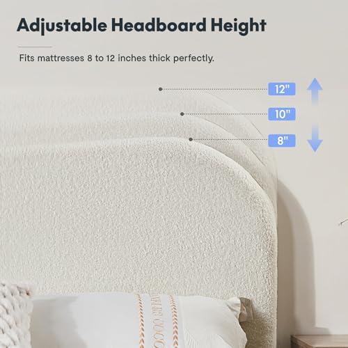 FLEXISPOT Cama Ajustable Queen 'Nube' Todo en Uno, Marco Tapizado, Cabecera Ajustable, 10 Años Garantía