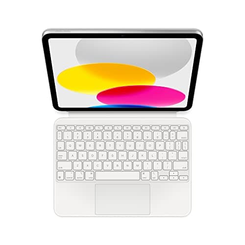 Apple Magic Keyboard Folio: Teclado y Funda Magnética para iPad (A16/10.ª Gen) con Trackpad – Blanco (Inglés EE. UU.)