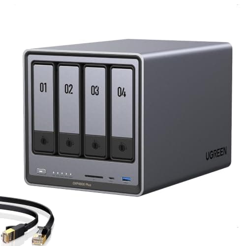NAS UGREEN DXP4800 Plus de 4 Bahías para Familias, Creadores y Pequeños Equipos