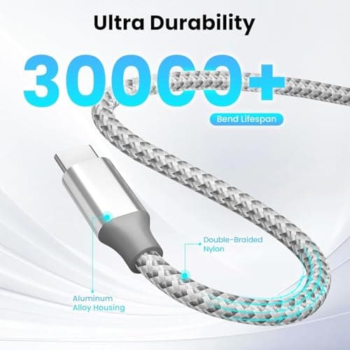 KYEHD: Cables USB C a USB C de 10 Pies (Paquete de 3) con Carga Rápida de 60W