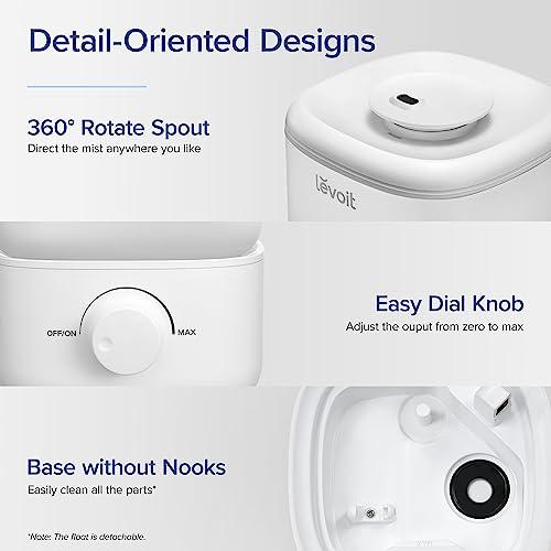 Humidificador LEVOIT de Llenado Superior 2.5L Silencioso y Fácil de Usar