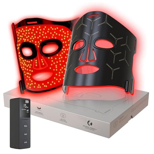 Mascarilla Facial LED Infrarroja de Terapia de Luz Roja, 292 LEDs de Alta Energía, Inalámbrica