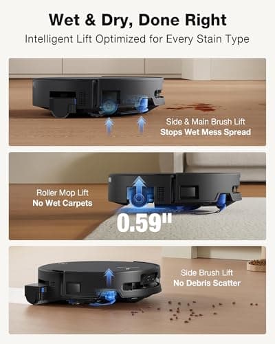ECOVACS DEEBOT T90 PRO Omni Robot Aspiradora y Trapeador, Succión Potente de 30000Pa
