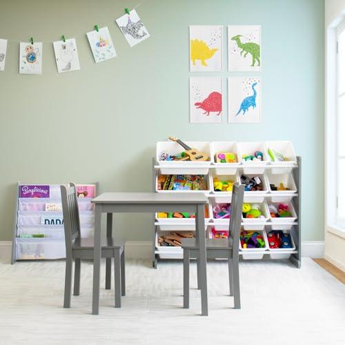 Set de Mesa y 2 Sillas de Madera Humble Crew para Actividades Infantiles - Gris