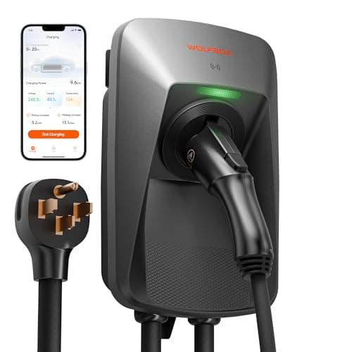 WOLFBOX 40amp Level 2 EV Charger,NEMA 14-50 with J1772 Connector,240V(WE40)