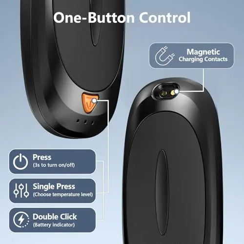 Calentadores de Manos Eléctricos Recargables 3 en 1 (2 Pzas) con Power Bank