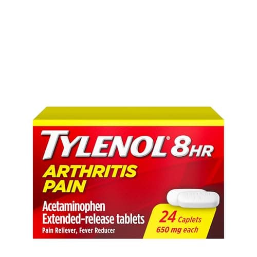 Tylenol 8 Hour Arthritis Pain Relief Extended-Release Tablets, 650 mg Acetaminophen, Joint Pain Reliever & Fever Reducer Medicine, Oral Pain Reliever for Arthritis & Joint Pain, 24