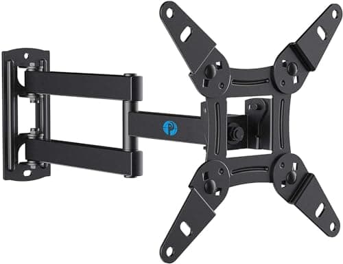 Pipishell Full Motion TV Wall Mount for Echo Show 21/15 and 13-43 Inch Flat Curved Screen TVs & Monitors, Max VESA 200x200mm up to 44lbs, TV Mount Wall Bracket with Rotation Swivel