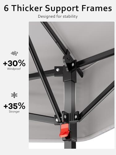 Gazebo Plegable Instantáneo Garvee Hexagonal 13x13ft con Mosquitero