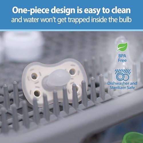 Paquete de 3 Chupones Dr. Brown's Advantage de Silicón, 6-18m, Gris/Verde/Amarillo