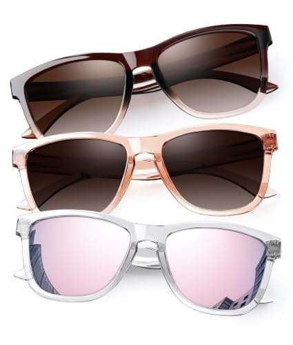 Lentes de sol polarizados QALLY retro para mujer