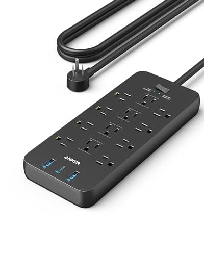 Anker Power Strip with 2100J Surge Protector, Outlet Extender, 20W, 12 AC