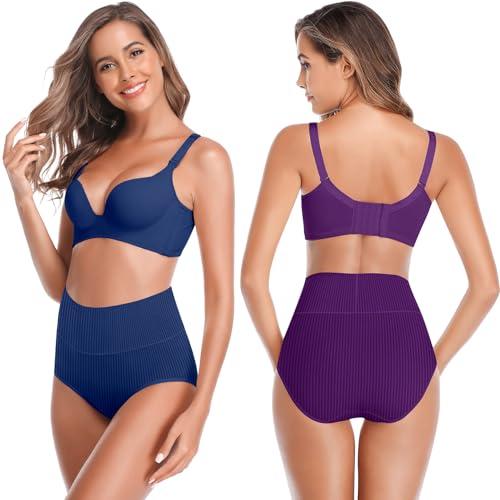 Pantaletas JojoQueen de Algodón Elástico para Mujer, Tiro Alto (M-L)