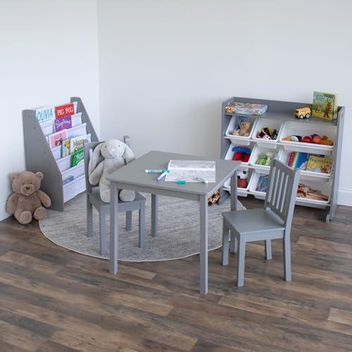 Set de Mesa y 2 Sillas de Madera Humble Crew para Actividades Infantiles - Gris
