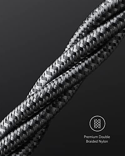 Cables Anker USB-C a USB-C de Carga Rápida 100W (2 pzas, 1.8 m, Negros)