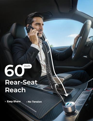 Cargador Coche LISEN 65W USB C Carga Rápida iPhone/Samsung/Pixel