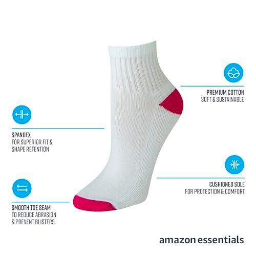 Calcetines Tobilleros Amazon Essentials de Algodón para Mujer (10 Pares)