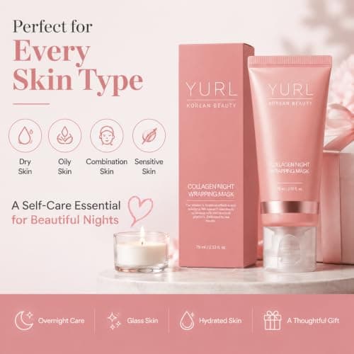 Ailutle Collagen Night Wrapping Mask, Overnight Peel-Off Face Mask for Glass Skin, Hydrating & Firming, Hydrating & Firming Sleeping Mask, Korean Skincare for All Skin Types, 2.53 FL Oz