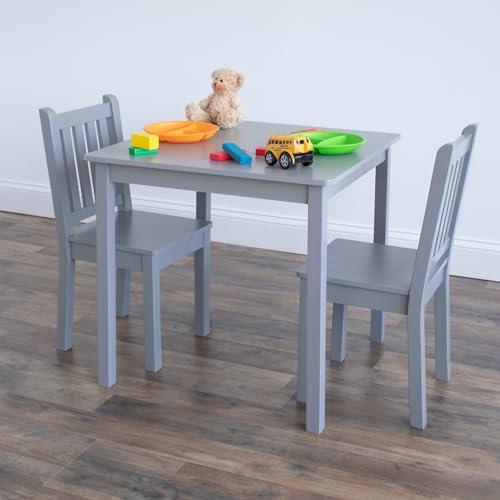 Set de Mesa y 2 Sillas de Madera Humble Crew para Actividades Infantiles - Gris