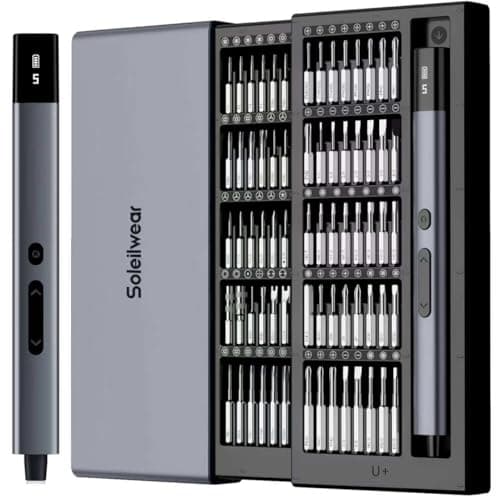 Destornillador Eléctrico de Precisión Soleilwear, Kit con 80 Puntas