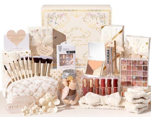 Teen Girl Gifts Trendy Stuff, 10 Positive Affirmation Cards & Empowering Challenges to Unlock 10 Wrapped Makeup Gift Set Motivational Birthday Christmas Gift Stocking Stuffers for