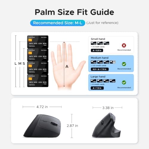 Mouse Inalámbrico Ergonómico UGREEN, Bluetooth y 2.4G, Clics Silenciosos