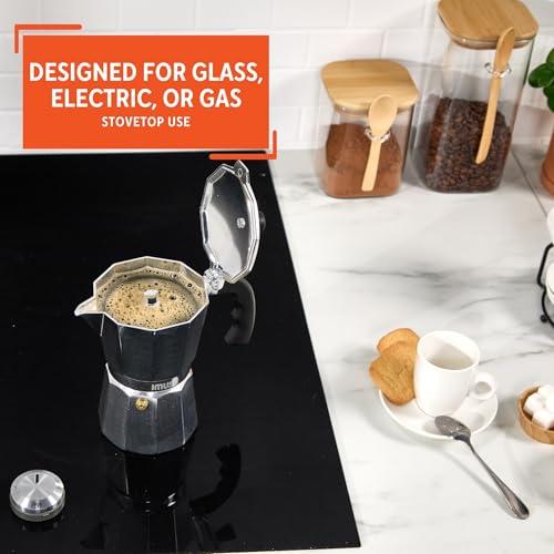 Cafetera de Espresso Imusa de Aluminio para Estufa, 6 Tazas, Plateada