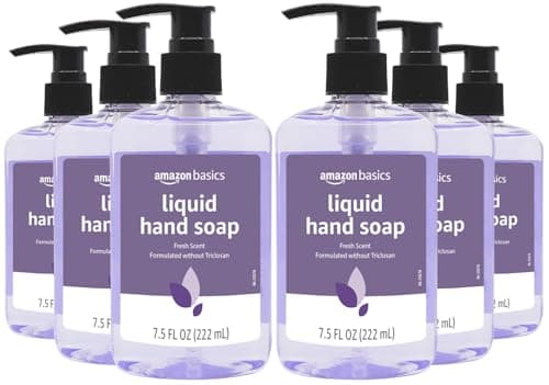 (S&S) Amazon Basics Original Fresh Liquid Hand Soap with Moisturizers, 7.5 Fl Oz (Pack of 6)