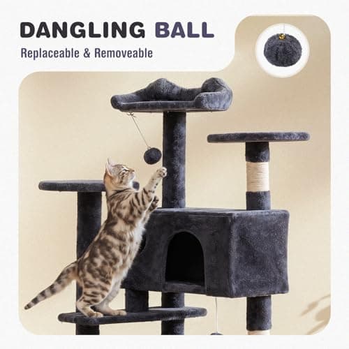 Torre para Gatos Aidoly de 54 Pulgadas con Rascadores de Sisal