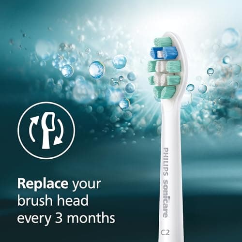 Cabezales Philips Sonicare C2 (Paq. de 3) – 9 Meses de Suministro, Blanco