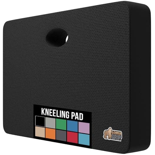 GORILLA GRIP® Extra Thick Patent Pending Supportive Foam Kneeling Pad, Large Cushion Knee Pads for Gardening, Baby Bath Time, Dirt and Water Resistant, Workout and Garden Supplies,