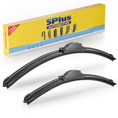 5 PLUS 26" and 20" Windshield Wiper Blades(Pack Of 2), All-Season Performance Automotive Replacement Windshield Wiper Blades for My Car