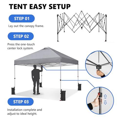 Carpa Pop Up OLIXIS 10x10ft Reforzada, Montaje Fácil