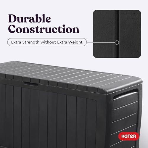 Caja Baúl Keter Marvel Plus de Resina para Exterior, 71 Galones